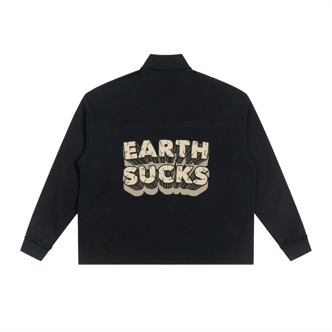 Half-Zip Rolled Edge Fleece Sweatshirt