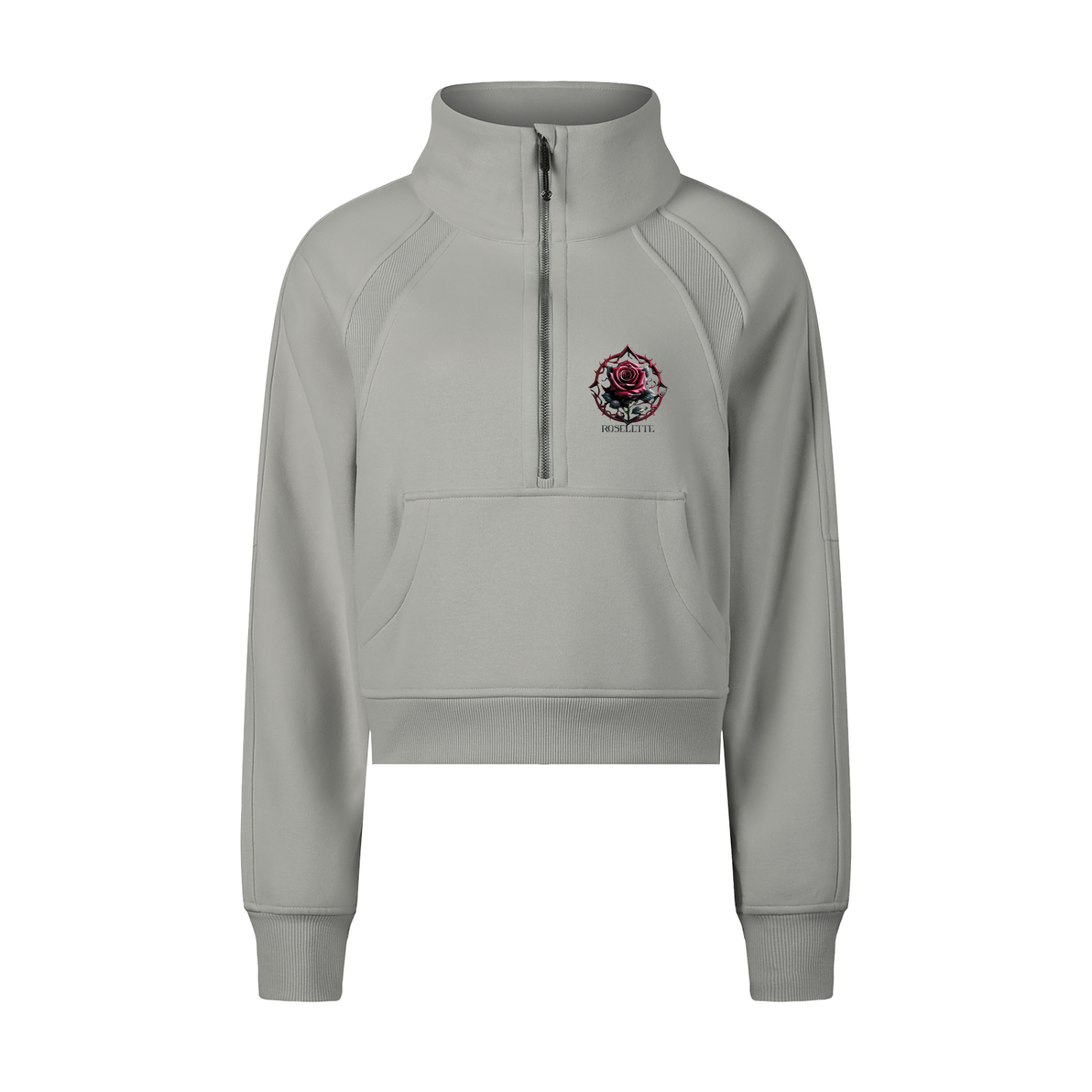 Cropped Half-Zip Sweatshirt(outlaw cowgirl)