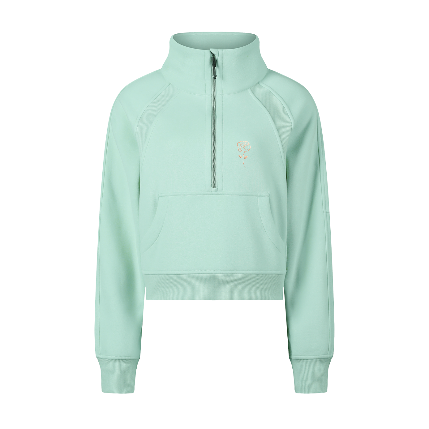 Cropped Half-Zip Sweatshirt