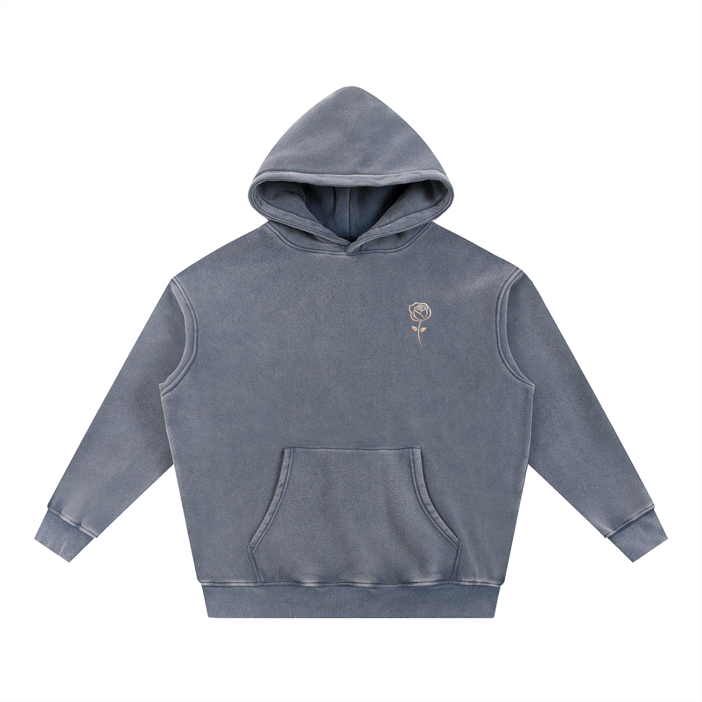 Snow Wash Fleece Oversize Raccoon Hoodie