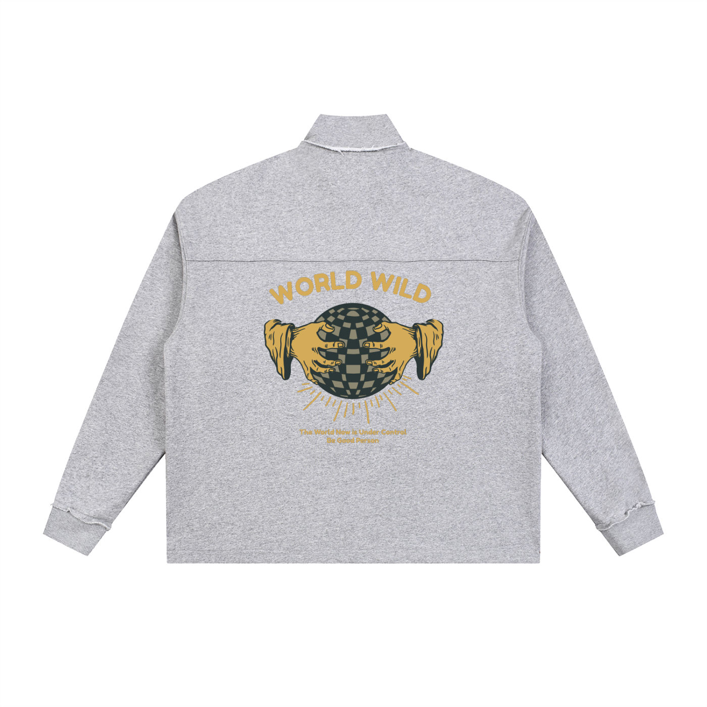 Half-Zip Rolled Edge Fleece Sweatshirt