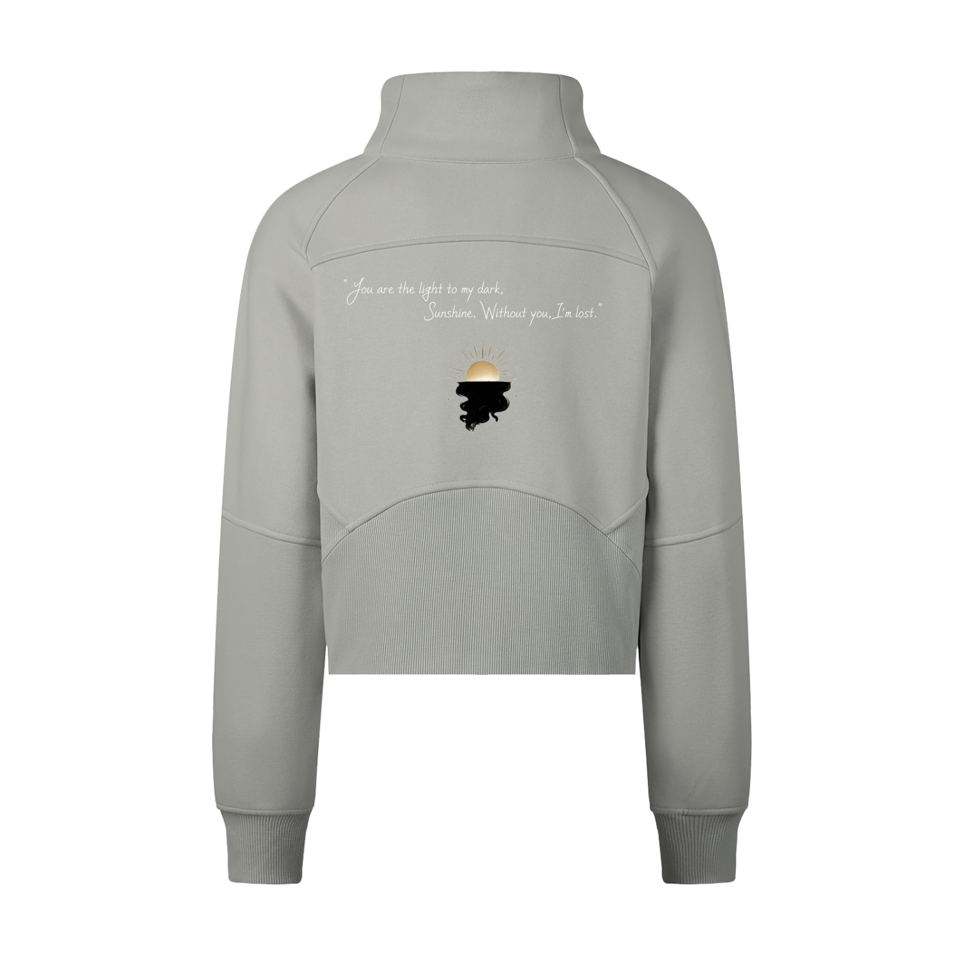 Cropped Half-Zip Sweatshirt