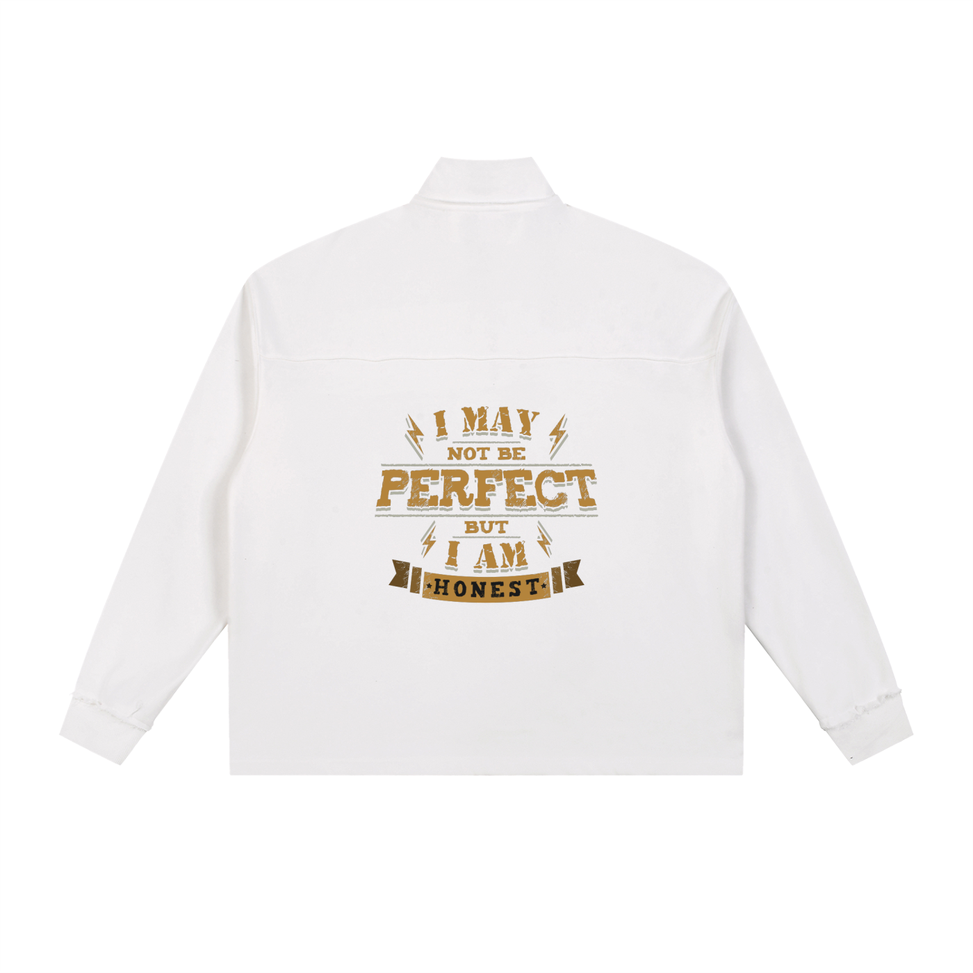 Half-Zip Rolled Edge Fleece Sweatshirt