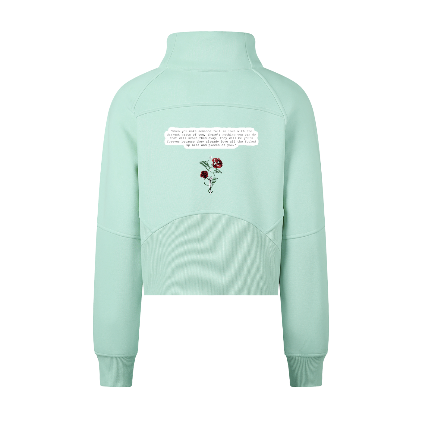 Cropped Half-Zip Sweatshirt