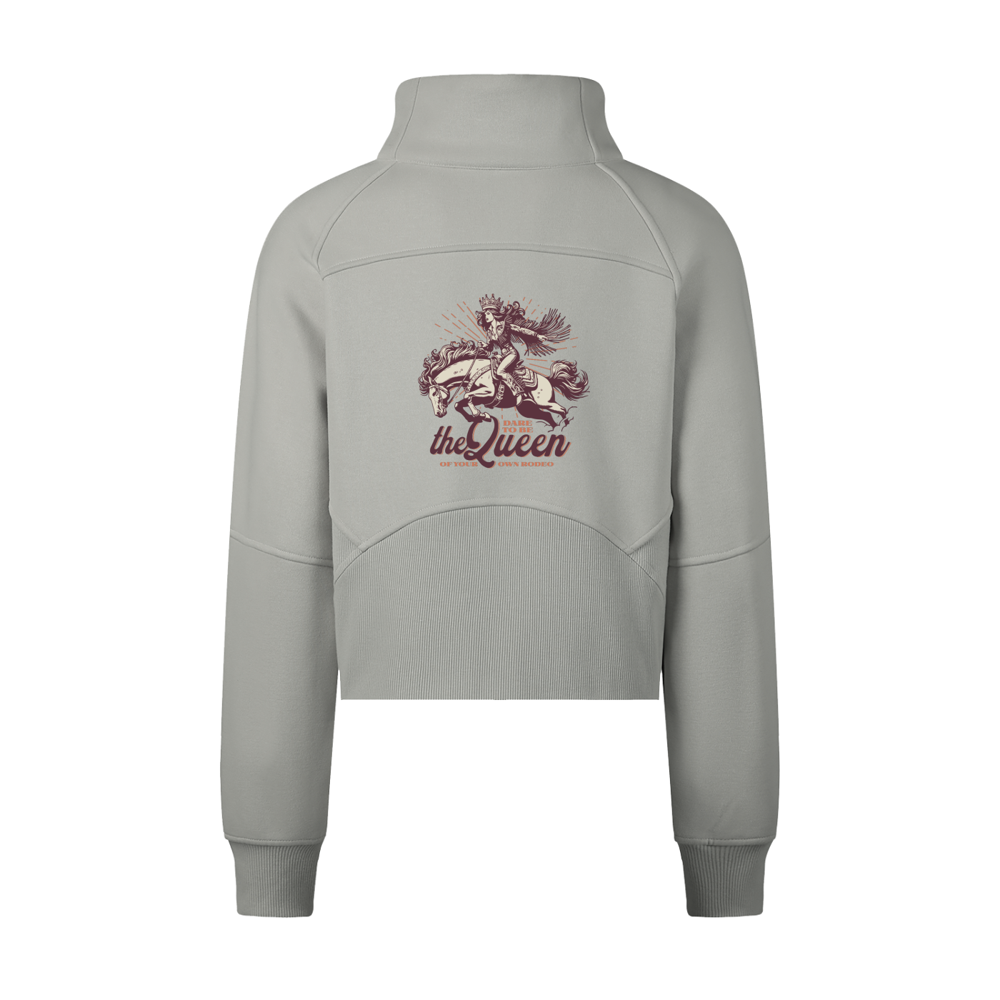 Cropped Half-Zip Sweatshirt(wild queen)