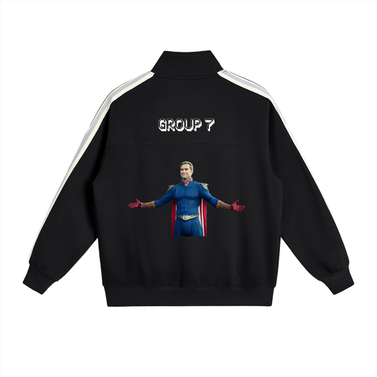 Contrast Side-Stripe Stand Collar Group 7 Jacket