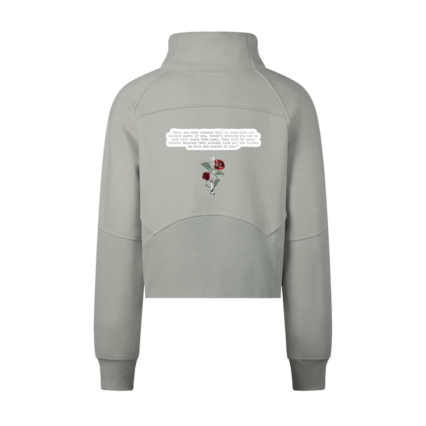 Cropped Half-Zip Sweatshirt