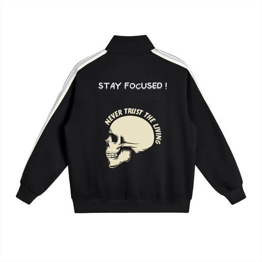 Stay Focused!! Stand Collar Jacket