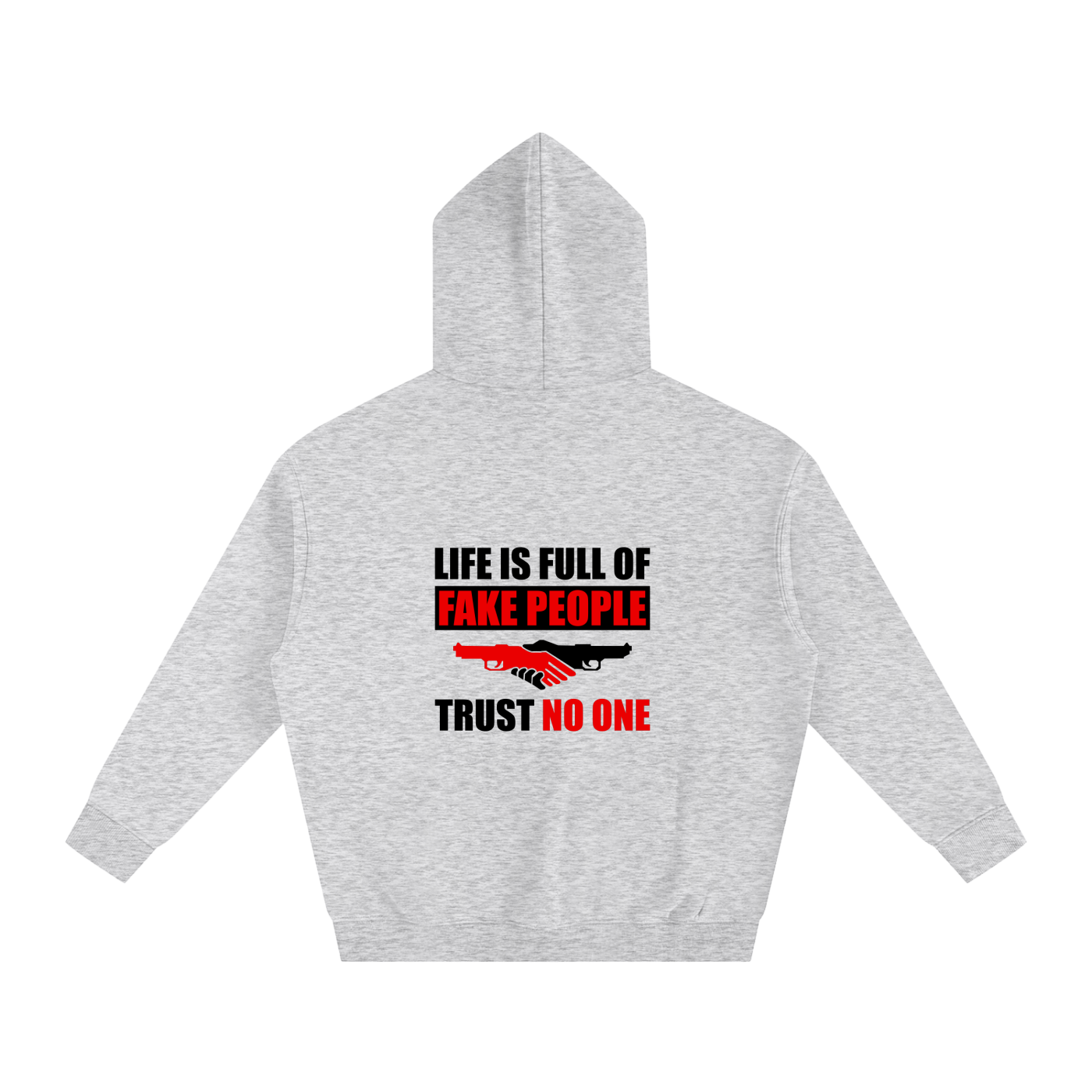 Trust No One Oversize Fleeced Hoodie
