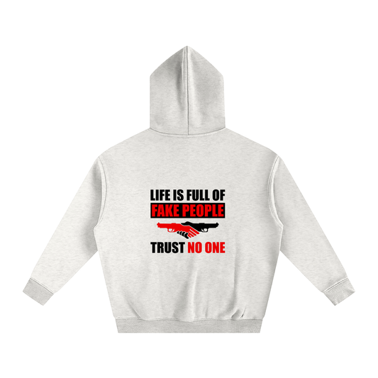 Trust No One Oversize Fleeced Hoodie