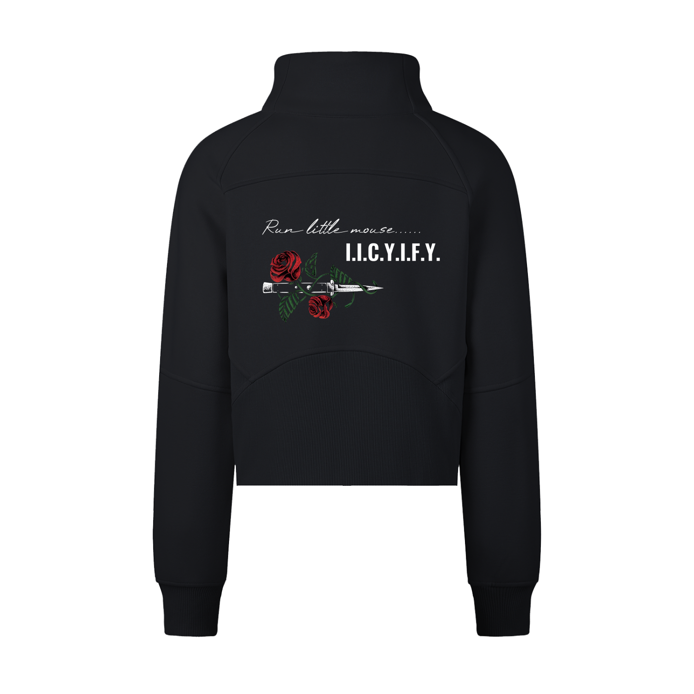 Cropped Half-Zip Sweatshirt