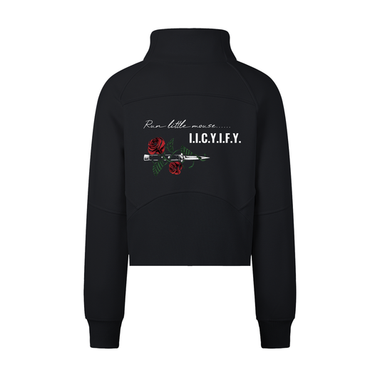 Cropped Half-Zip Sweatshirt