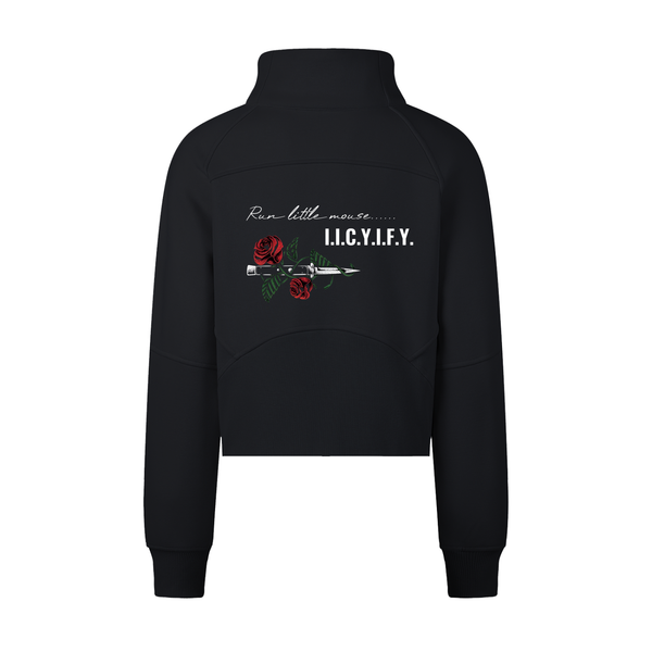 Cropped Half-Zip Sweatshirt