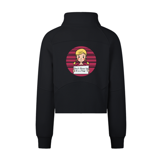 Cropped Half-Zip Sweatshirt (Don't Grow Up)