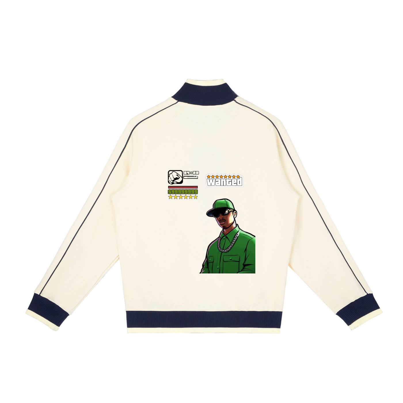 Color Block Raglan Sleeve Zip Track Jacket
