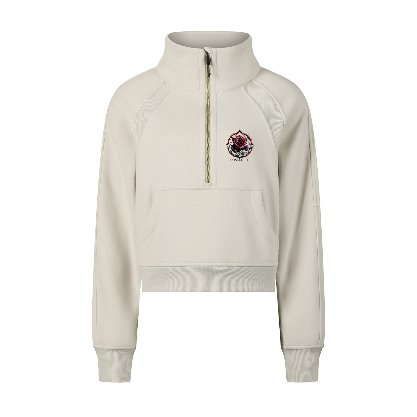 Cropped Half-Zip Sweatshirt (Don't Grow Up)