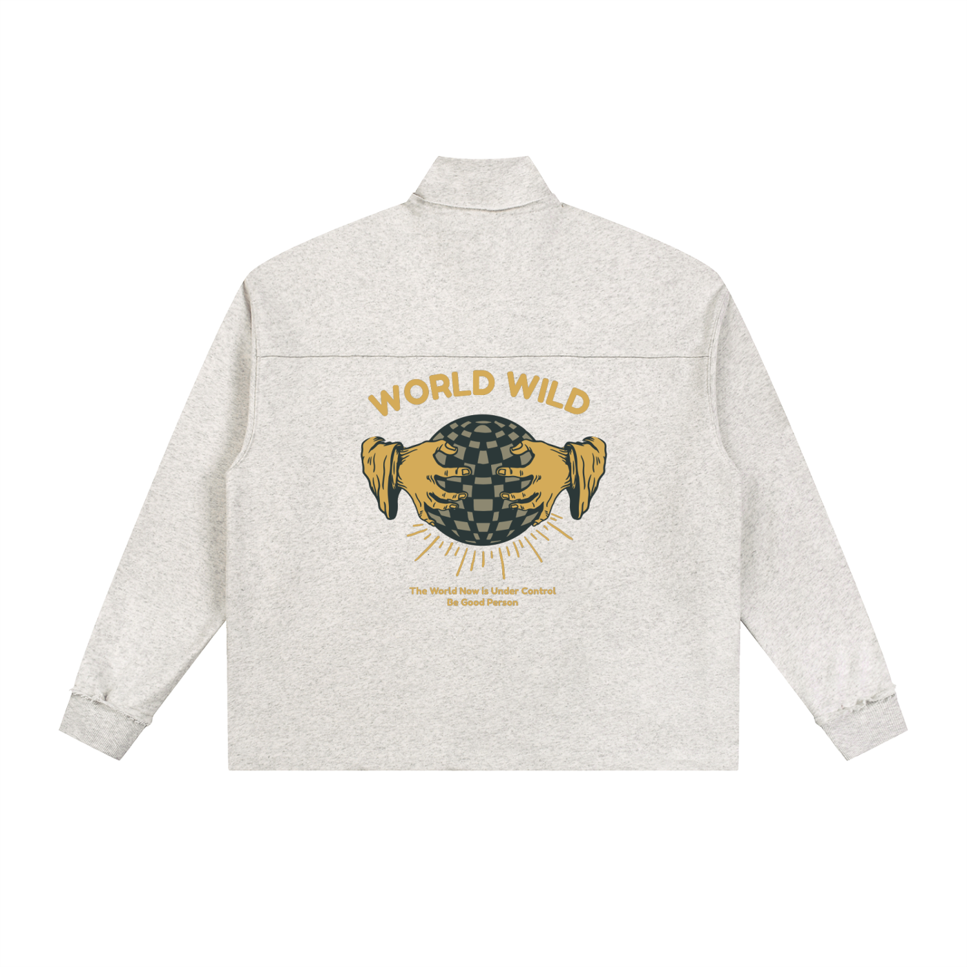 Half-Zip Rolled Edge Fleece Sweatshirt