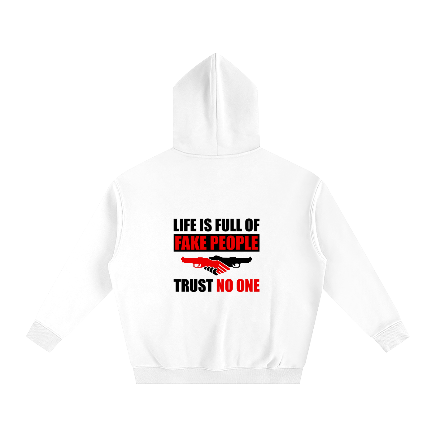 Trust No One Oversize Fleeced Hoodie