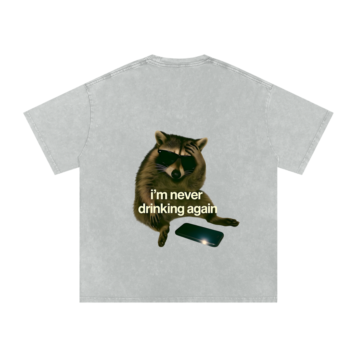 Snow Washed Oversized Cotton T-Shirt