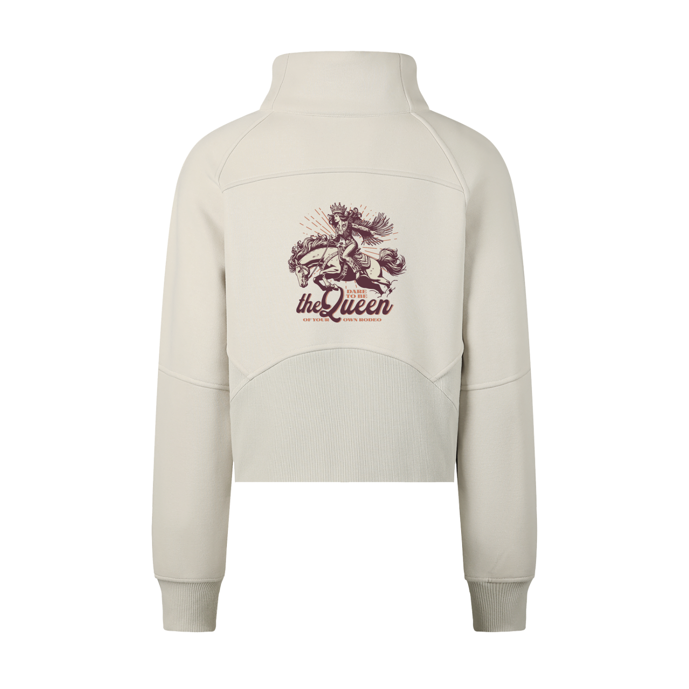 Cropped Half-Zip Sweatshirt(wild queen)