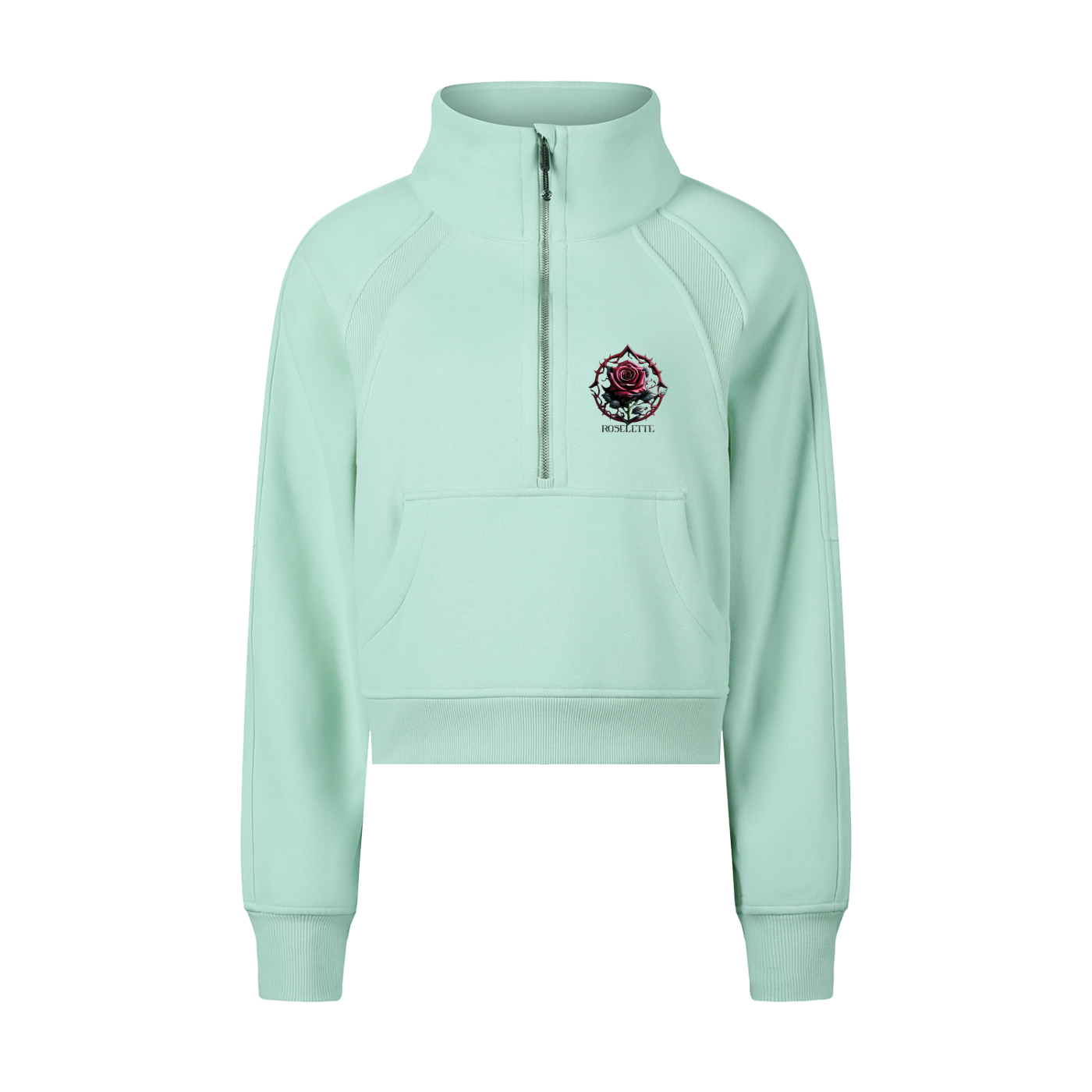 Cropped Half-Zip Sweatshirt(outlaw cowgirl)