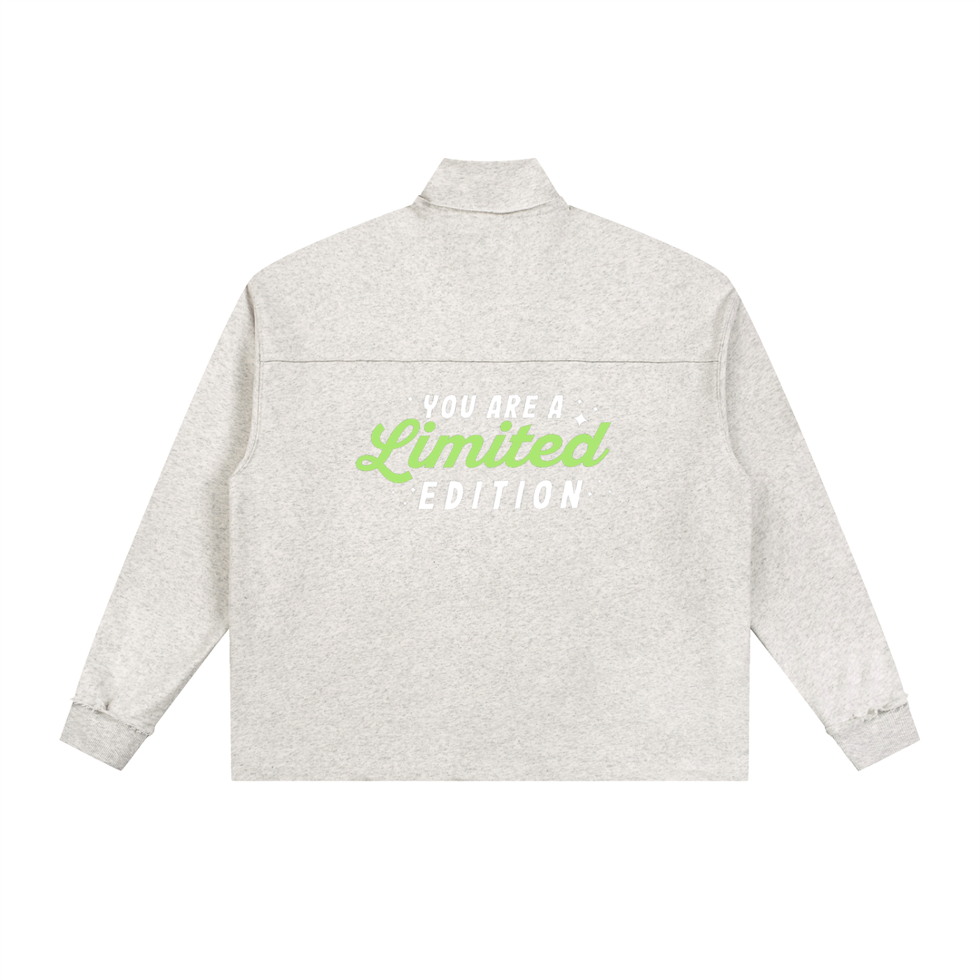 Half-Zip Rolled Edge Fleece Sweatshirt