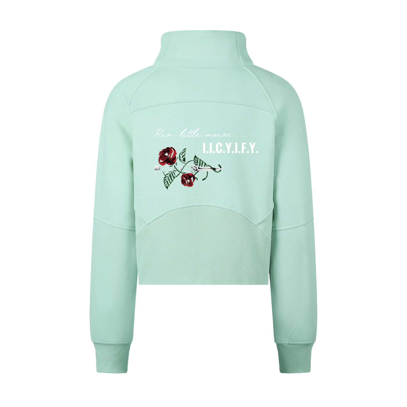 Cropped Half-Zip Sweatshirt