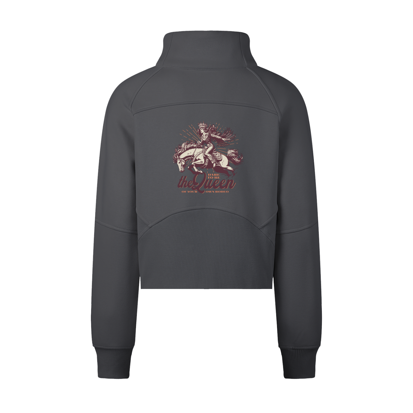 Cropped Half-Zip Sweatshirt(wild queen)