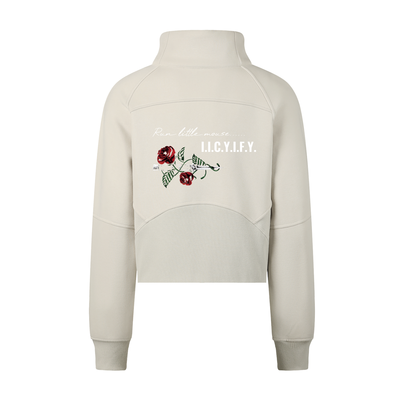 Cropped Half-Zip Sweatshirt