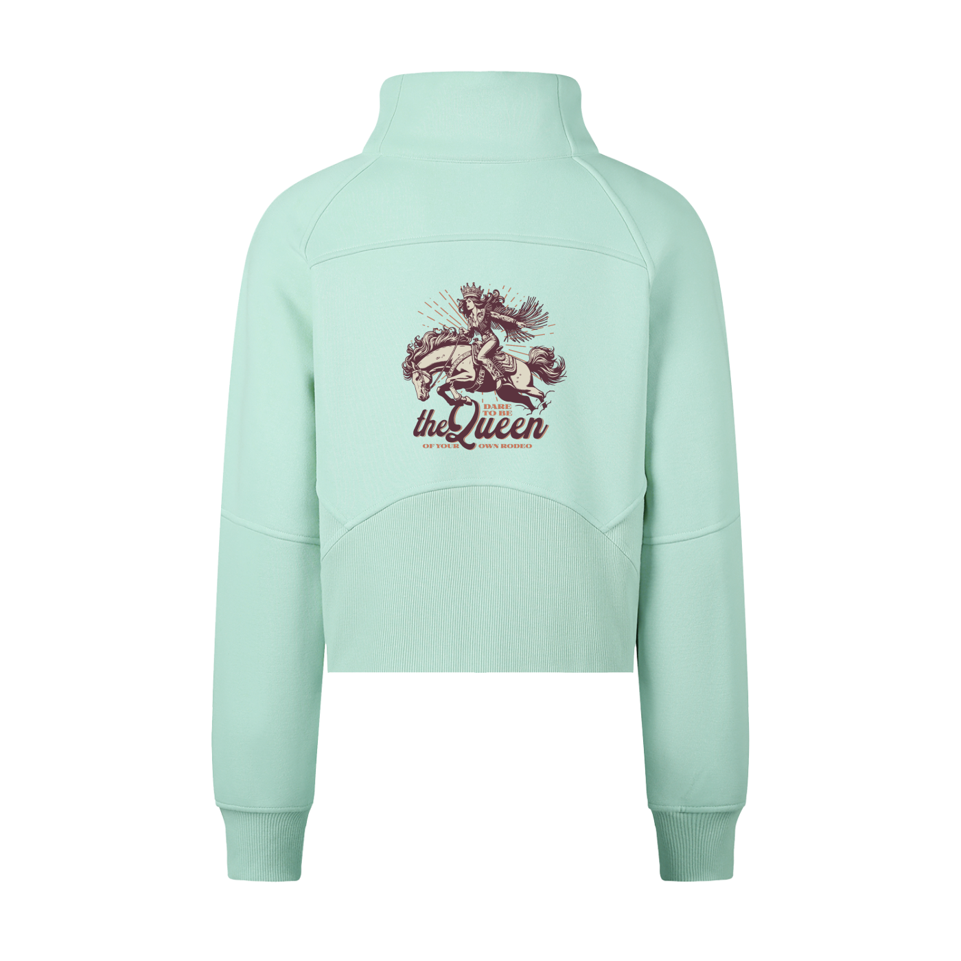 Cropped Half-Zip Sweatshirt(wild queen)