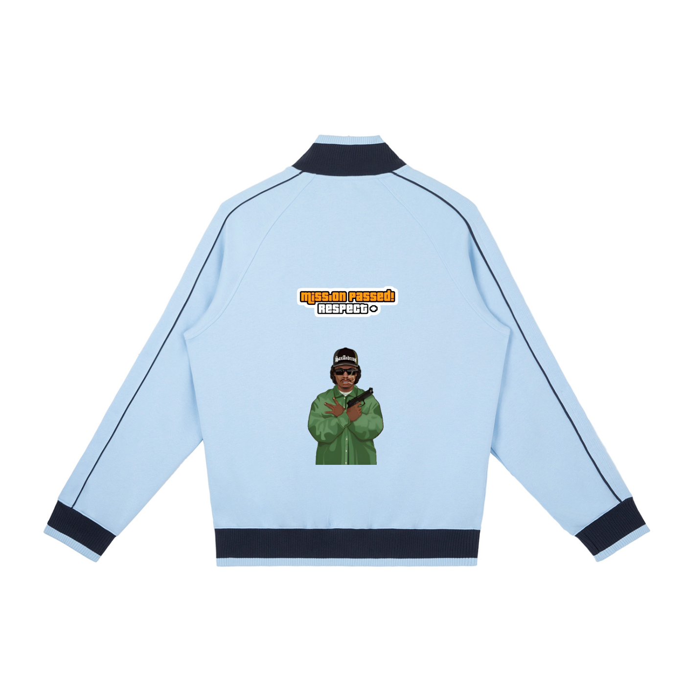 Color Block Raglan Sleeve Zip Track Jacket