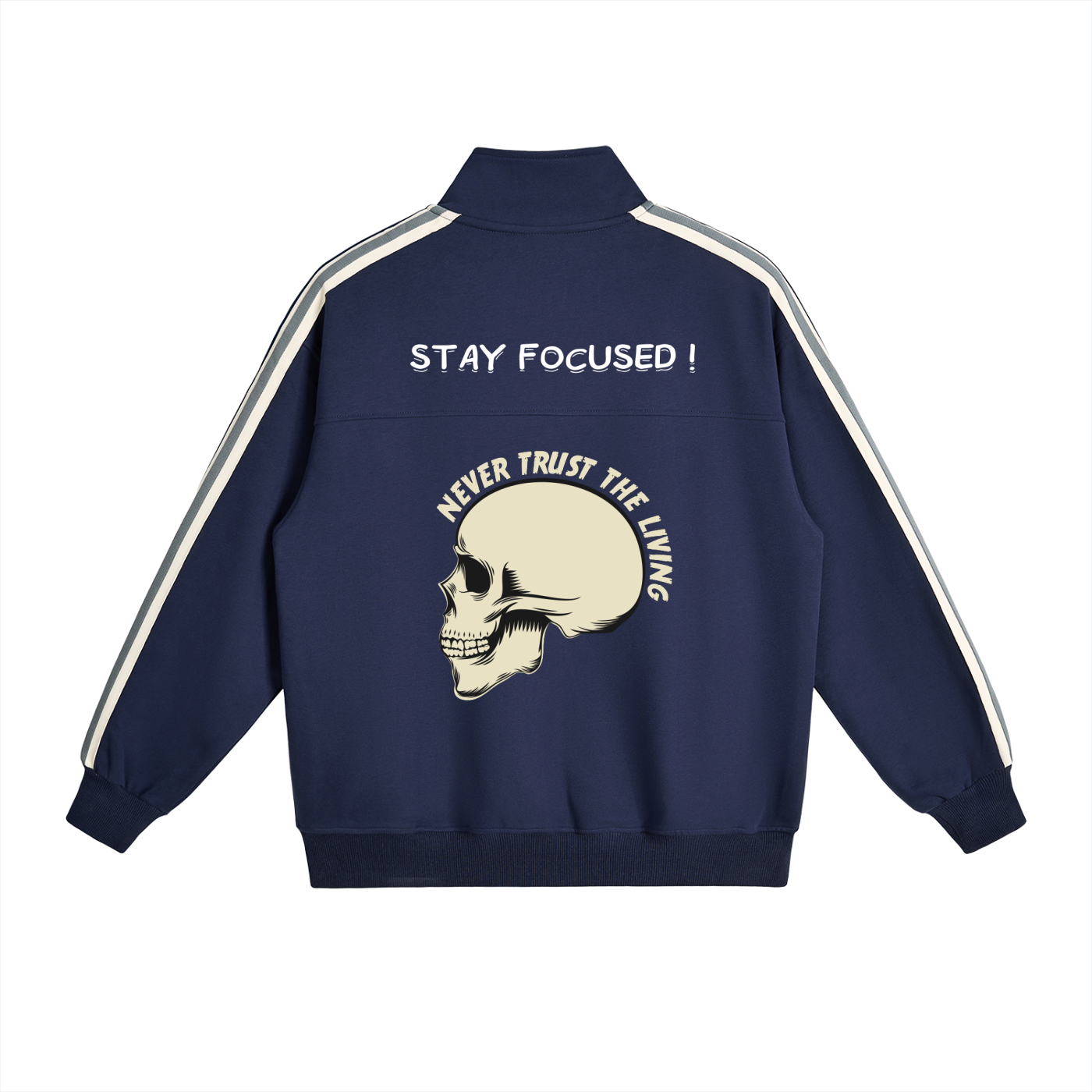 Stay Focused!! Stand Collar Jacket