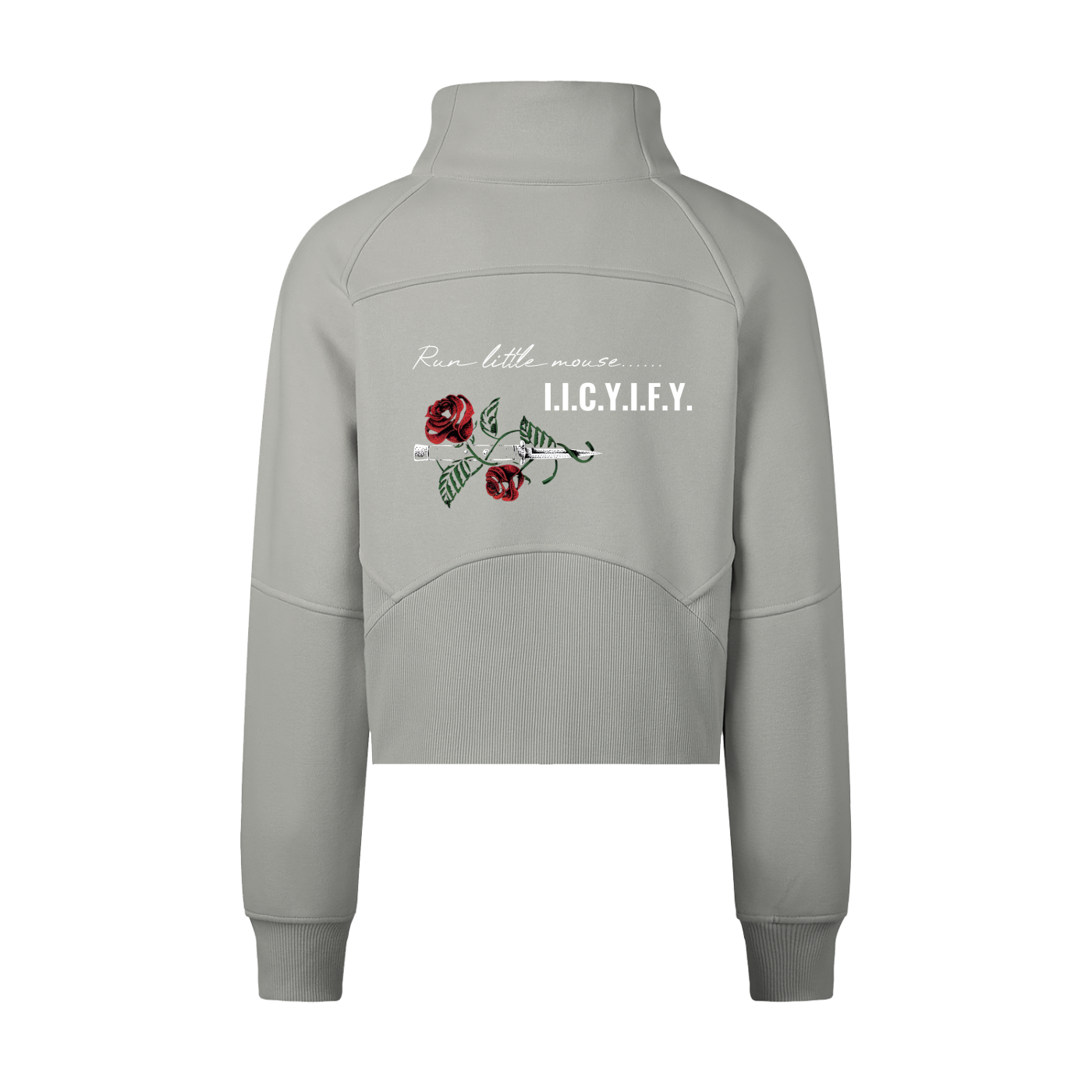 Cropped Half-Zip Sweatshirt