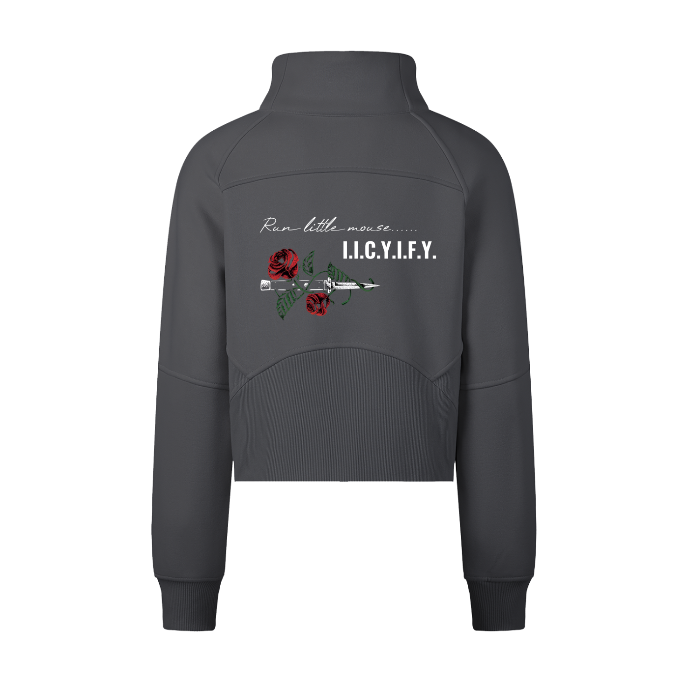 Cropped Half-Zip Sweatshirt