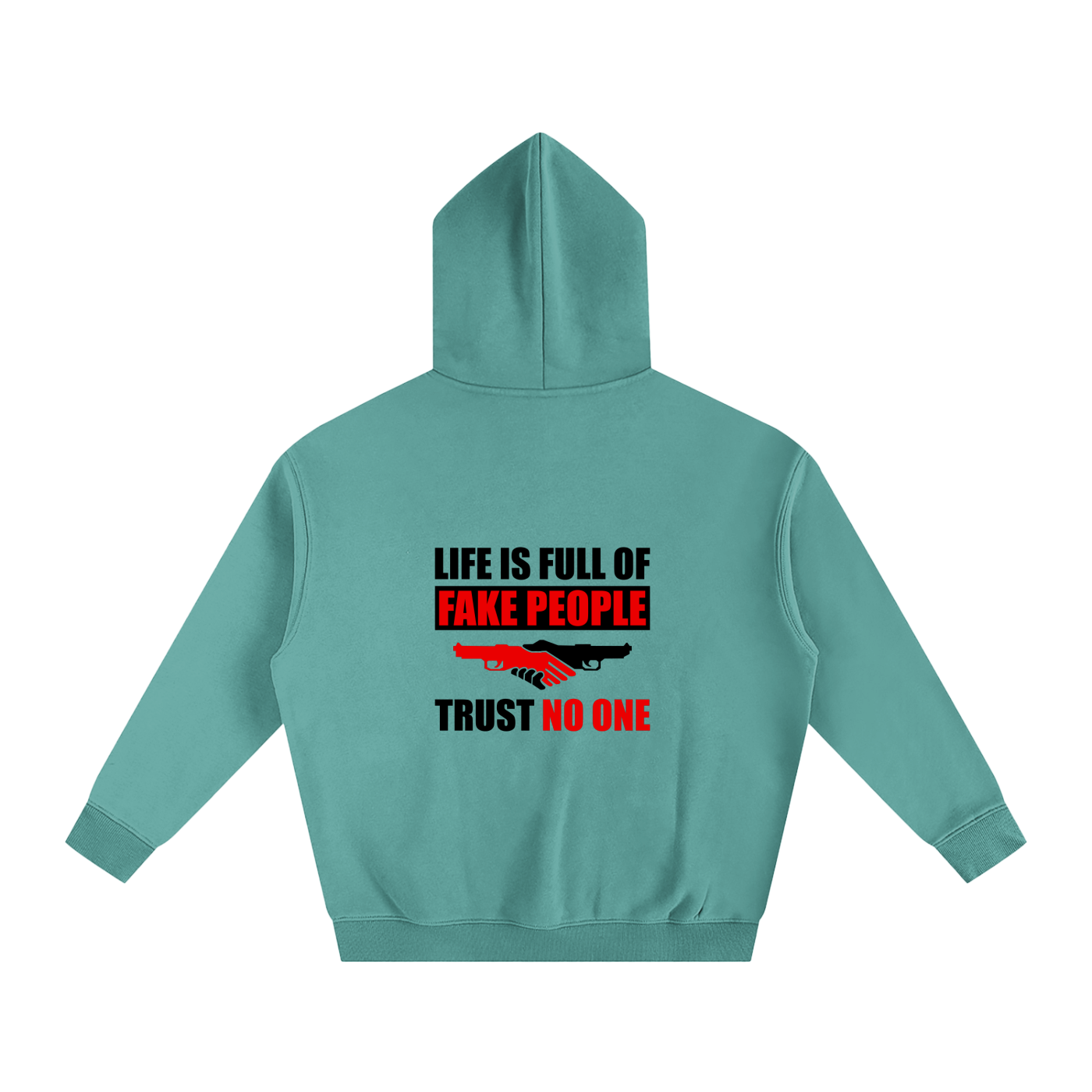 Trust No One Oversize Fleeced Hoodie