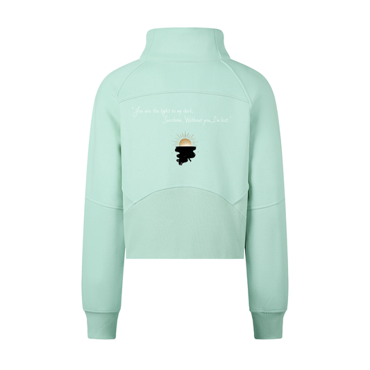 Cropped Half-Zip Sweatshirt