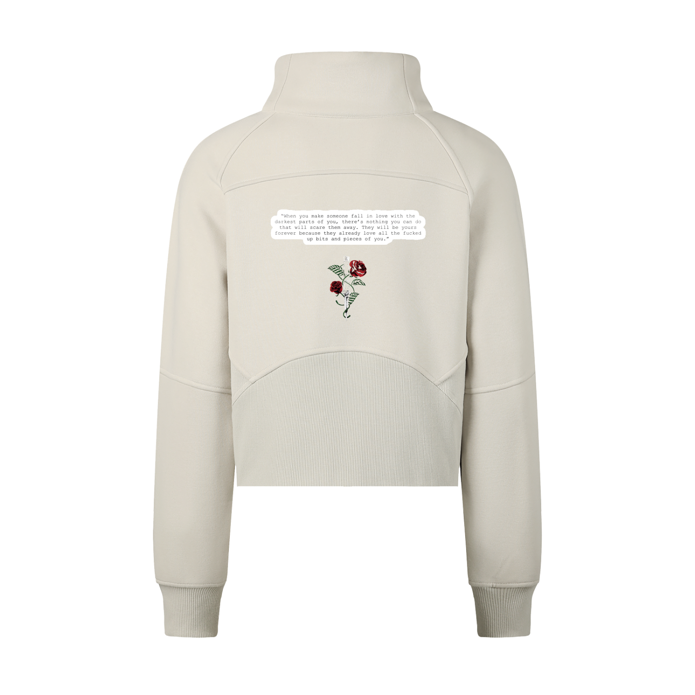 Cropped Half-Zip Sweatshirt